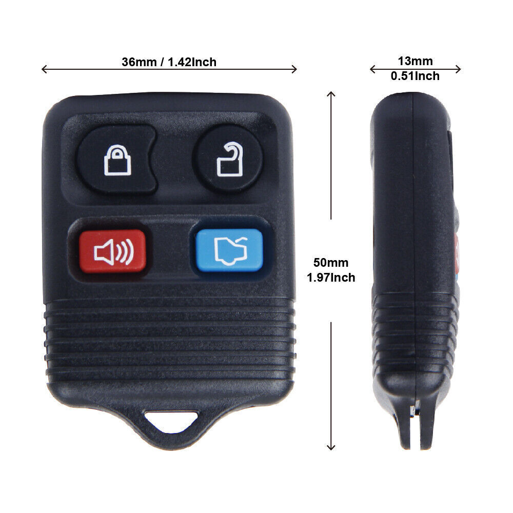 2PCS Keyless Entry Remote Control Car Key Fob Clicker Transmitter Replacement US