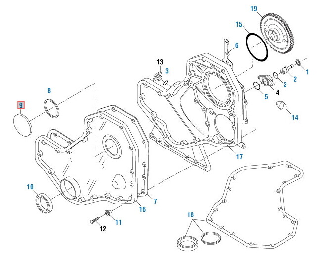 Access Hole Cover & Seal for Cummins 6B, 4B, 6C, & ISC. Ref.# 3903463, 3903475