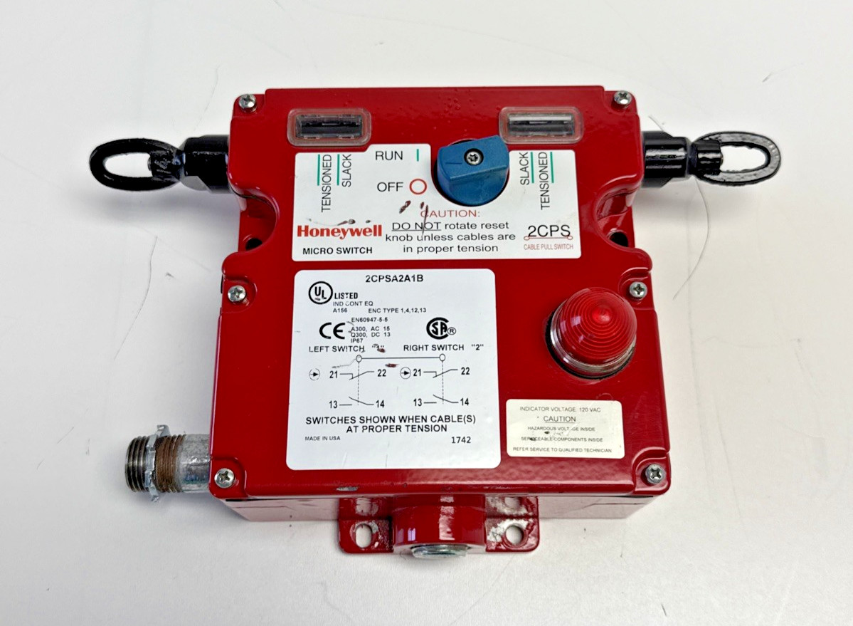 Honeywell Microswitch 2CPSA2A1B 2CPS Cable Pull Safety Switch 120V LED