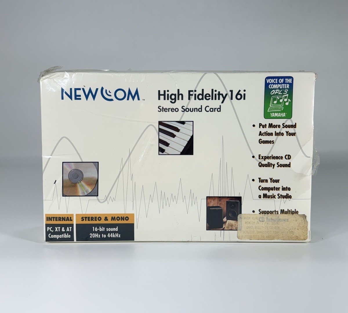 NewCom High Fidelity 16i  Stereo Sound Card - PC, XT & At Compatible - SEALED