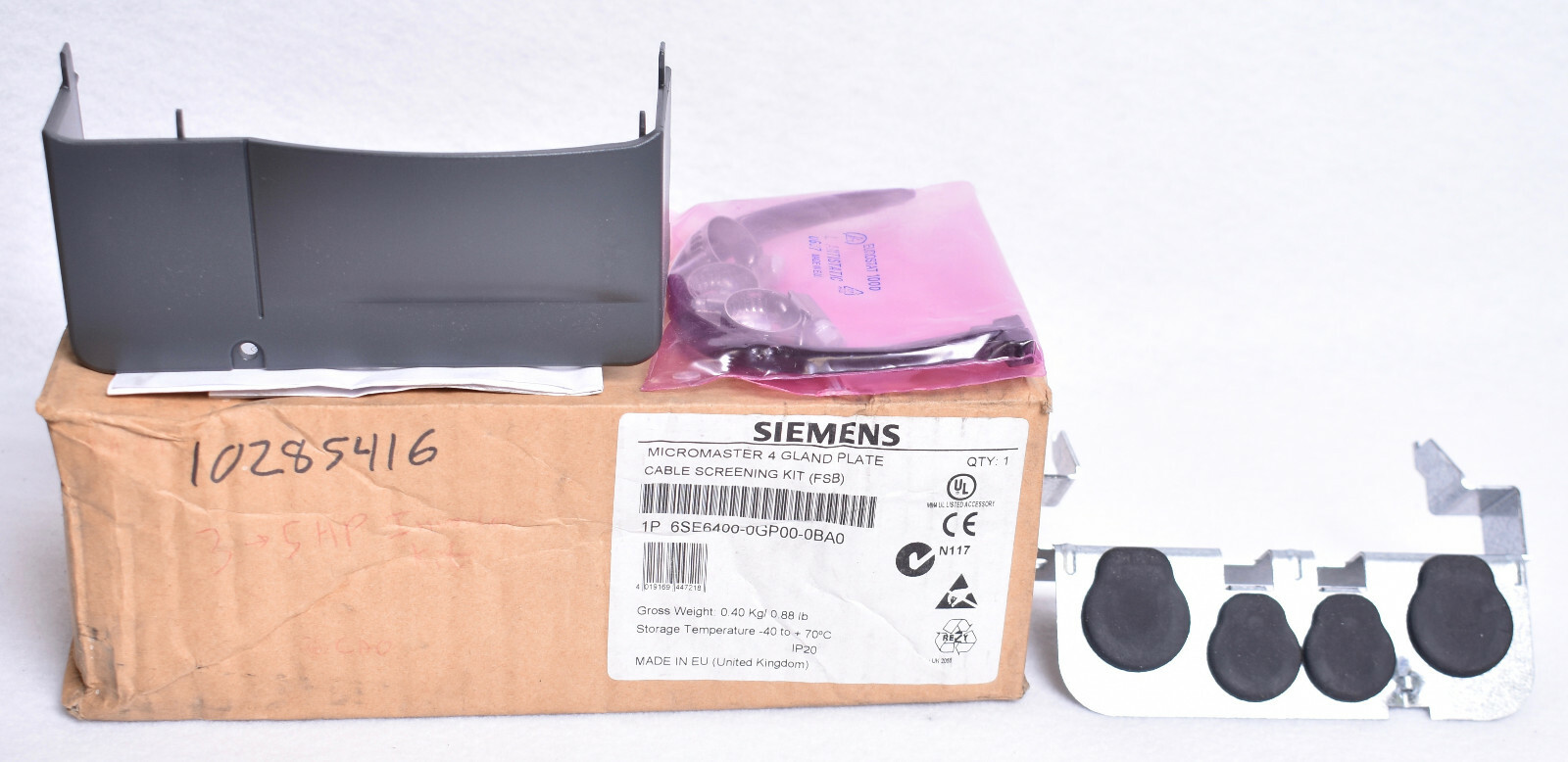 Siemens Micromaster 4 Gland Plate Cable Screening Kit  6SE6400-0GP00-0BA0