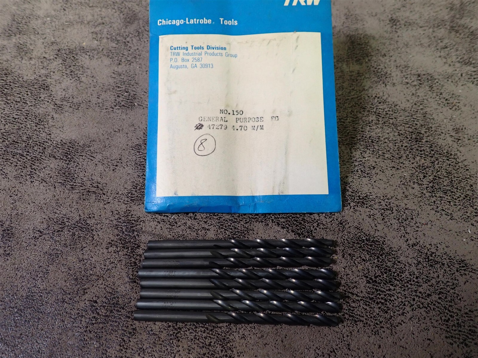 NEW Chicago Latrobe 47279 Straight Shank 4.7mm Jobber Drill Bits 8 Pack (BN409)