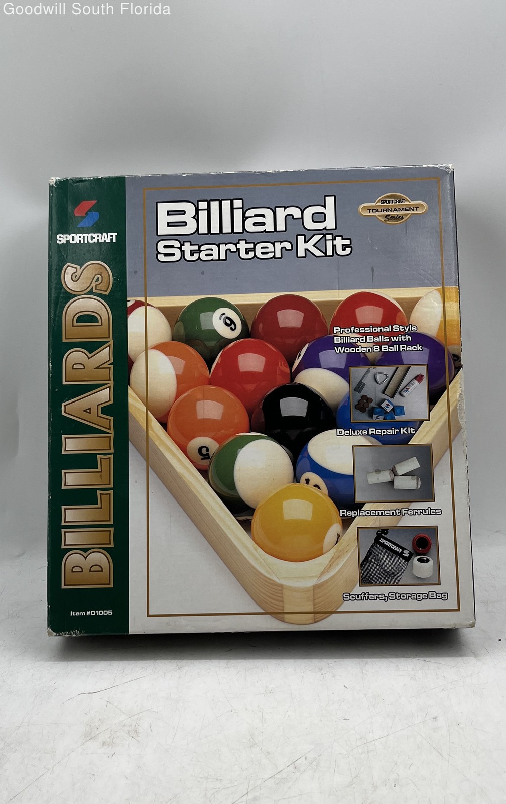 Sportcraft Multicolor Billiard Triangle Chalk Cue Pool Ball Starter Kit
