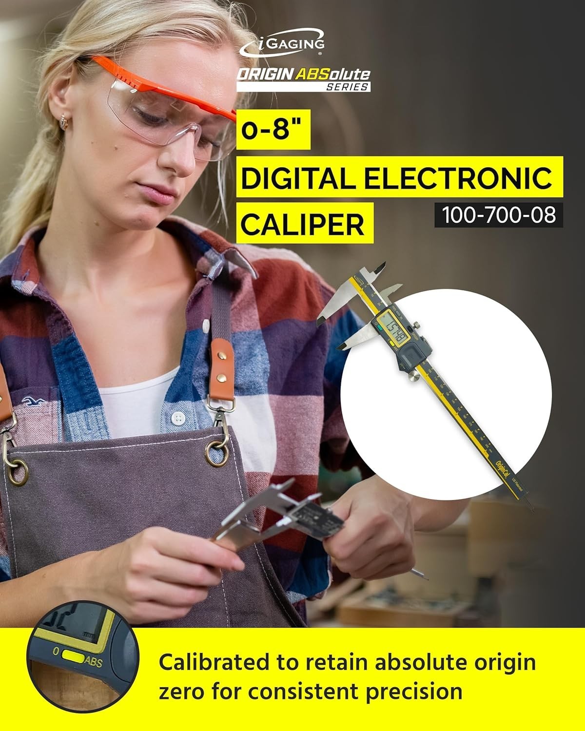 Absolute Origin Digital Caliper 0-8" - Accurate & Efficient Measurement Tool