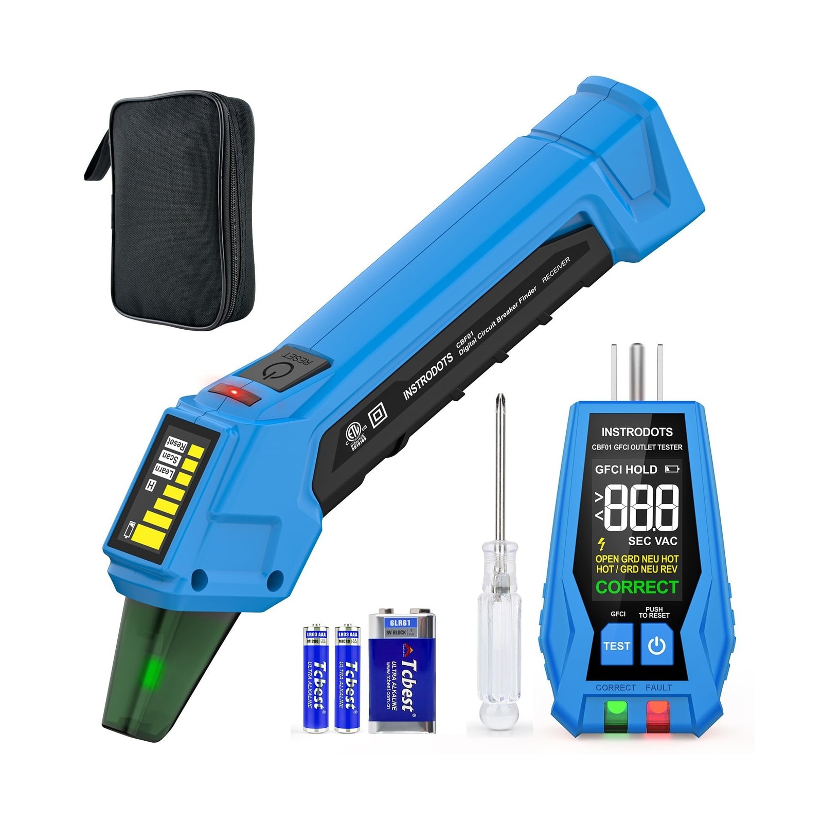 Circuit Breaker Finder, Digital Breaker Finder with GFCI Outlet Tester, AC 90...