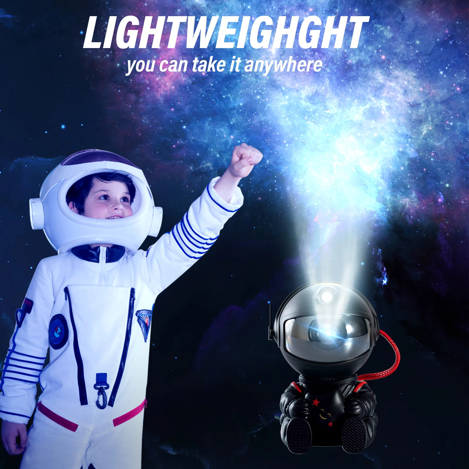 Astronaut Galaxy Projector, Starry Sky Nebula Projection Night Light with Remote