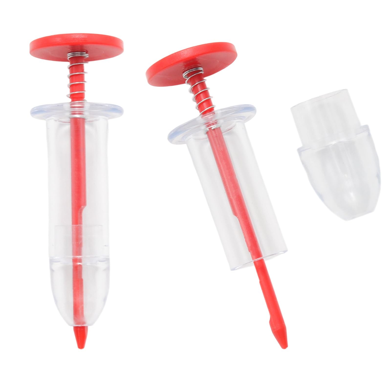 Yinluluna 2PCS Mini Sowing Seed Dispenser, Small Spreader Handheld, Red