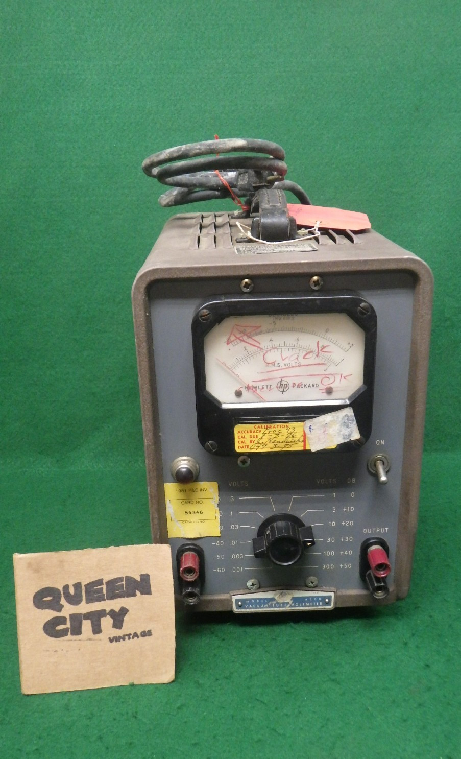 Vintage Hewlett Packard 400D Vacuum Tube Voltmeter Powers On/Untested #2