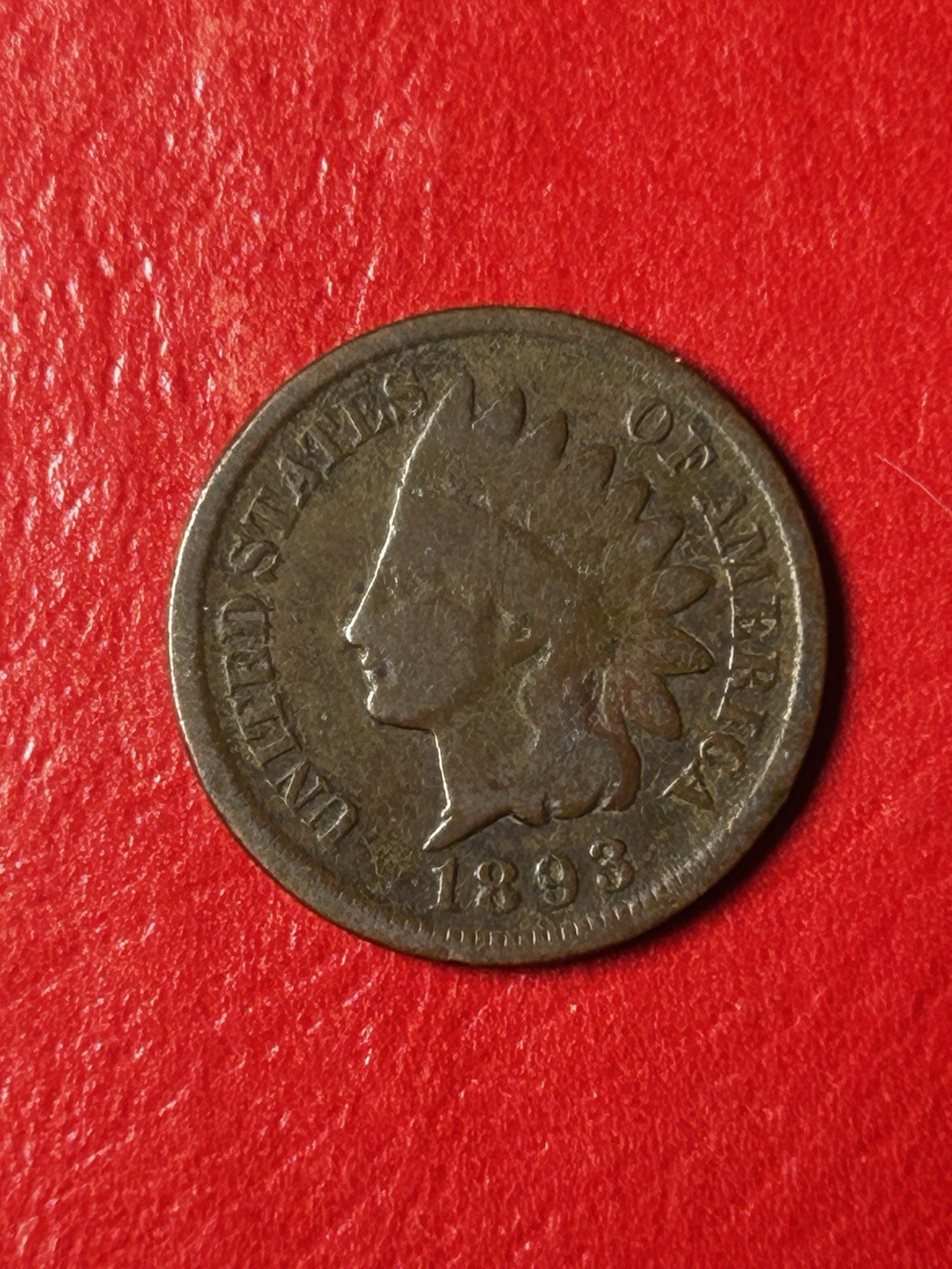 1893 Indian Head Penny Very Good Condition Nice Date USA Exact Coin Imaged #M56