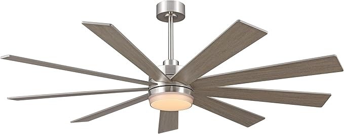 64'' LARGE Farmhouse Ceiling Fan w/ Lights and 8 Blades Indoor/Outdoor