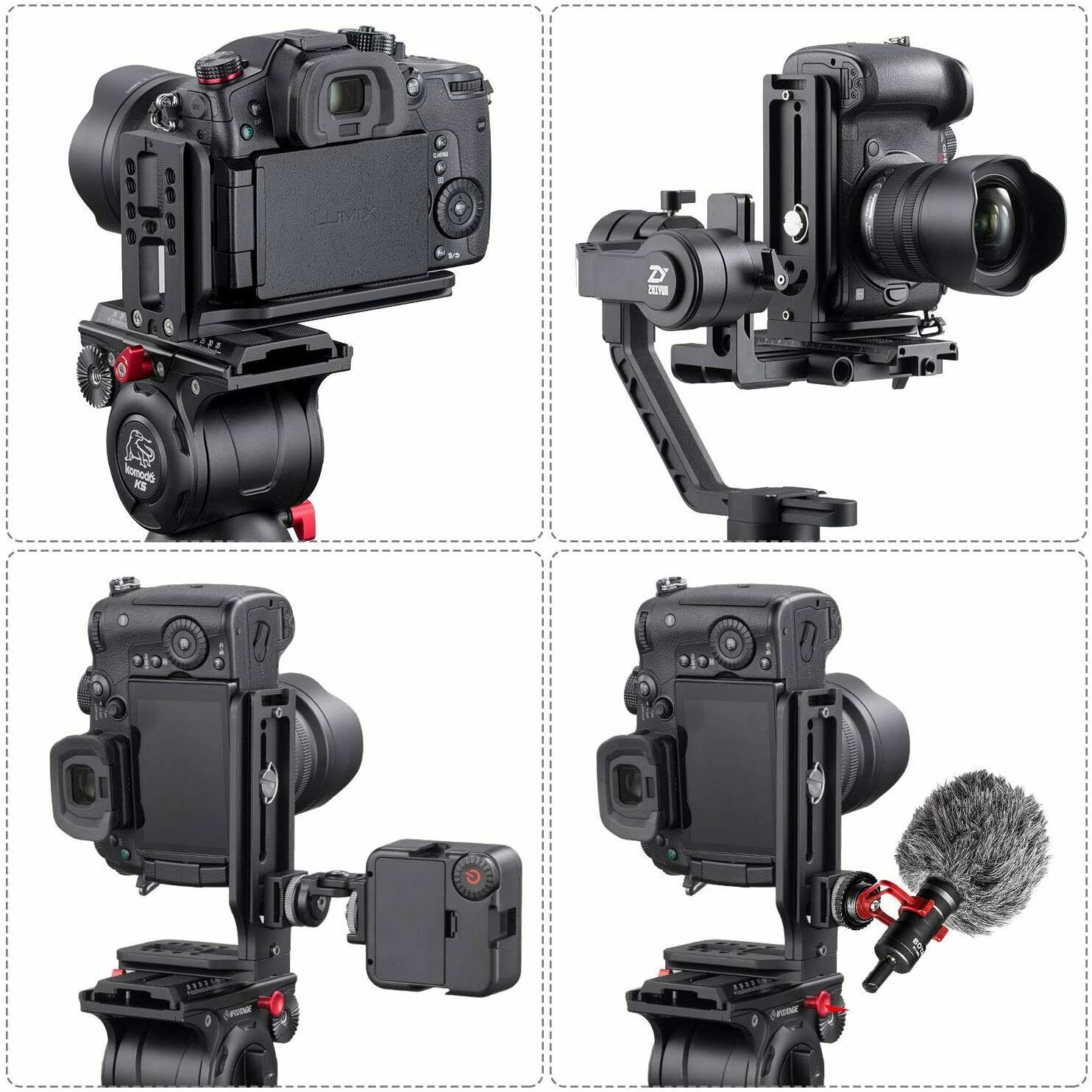 Universal L-Bracket Quick Release Plate for DSLR Camera Arca Swiss Tripod Head