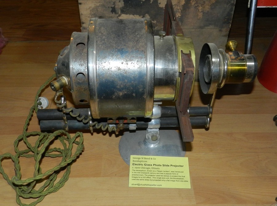 Antique Bondopticon ‘Magic Lantern’ Glass Photo Slide Projector c.1900 Chicago