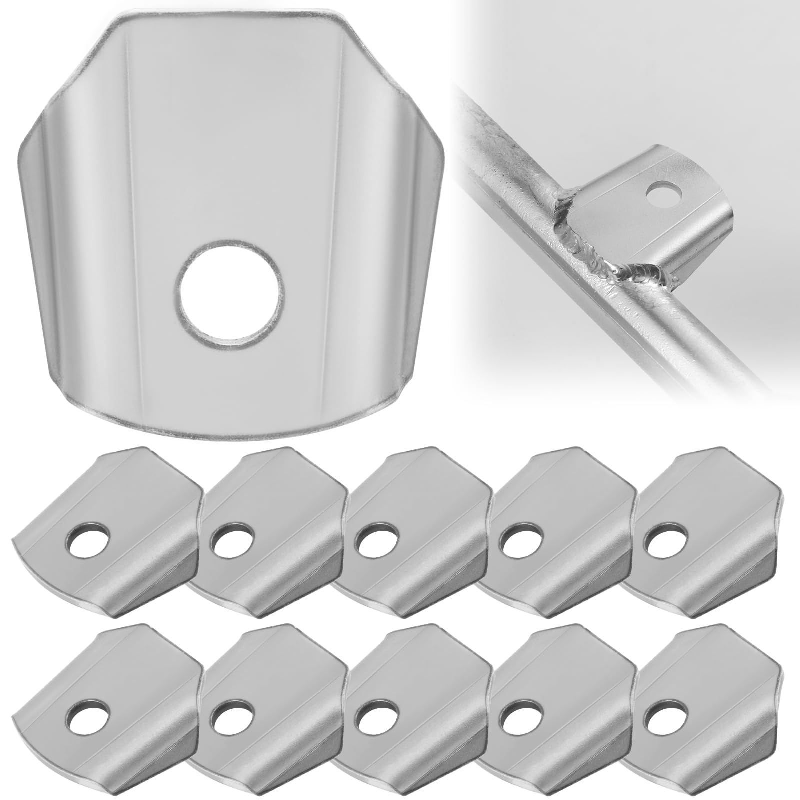 10Pack Weld Tabs 3/8" Hole for Shock Mounts, Trailers & Roll Cages