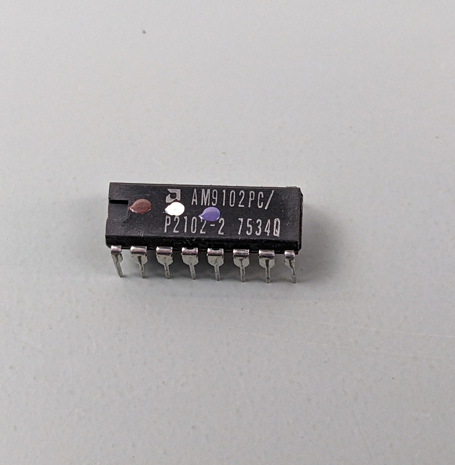 (10) AMD AM9102PC 1024 x 1 SRAM Memory ICs, 200ns, 1K x 1