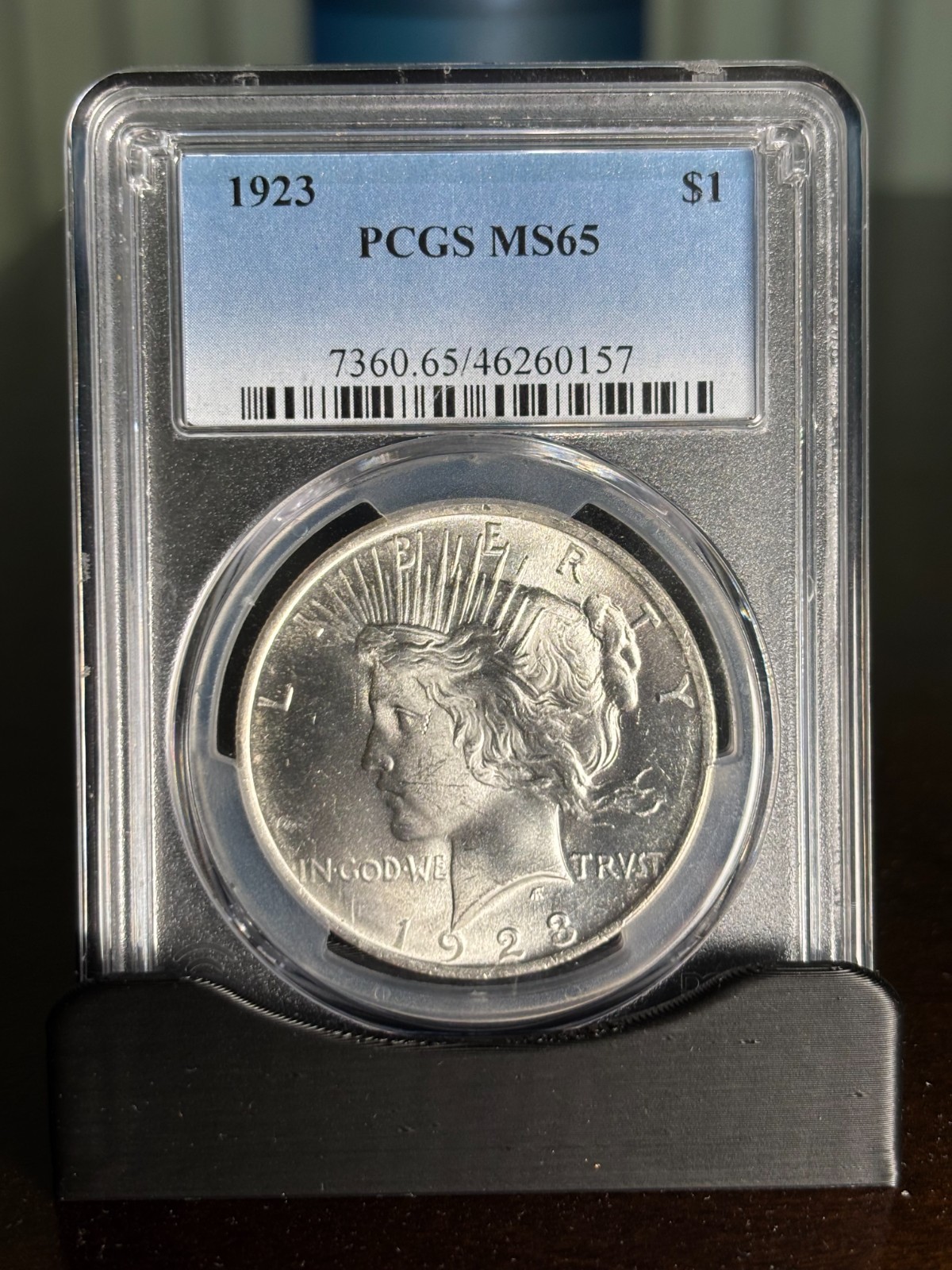 1923 $1 Peace Dollar - PCGS MS65