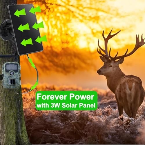 Trail Camera Solar Panel, Mini Solar Battery Charger DC 12V/1A 6V/1.5A Build