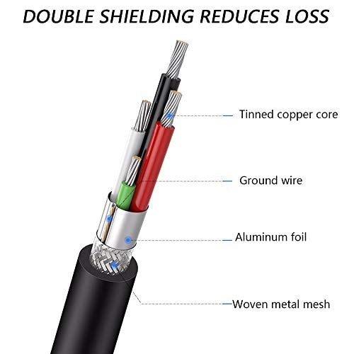 Tan QY Printer Cable 30Ft, USB 2.0 High Speed Gold-Plated Red, 30Ft