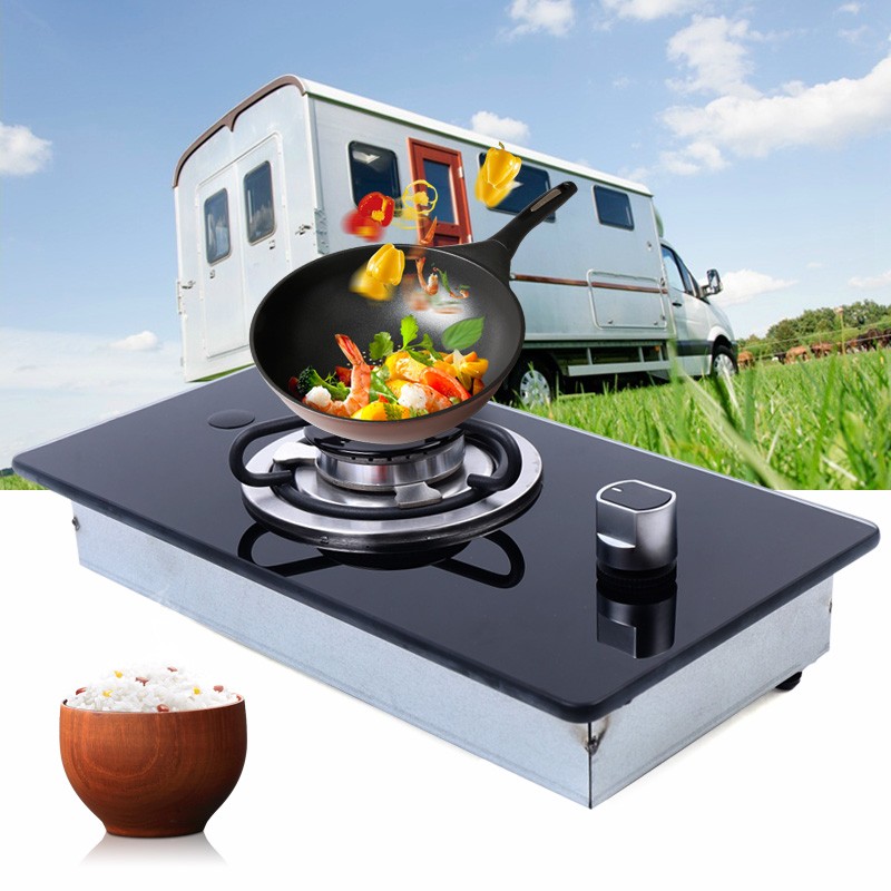 Boat Caravan RV Camper 1 Burner LPG Gas Stove Hob With Tempered Glass NEW