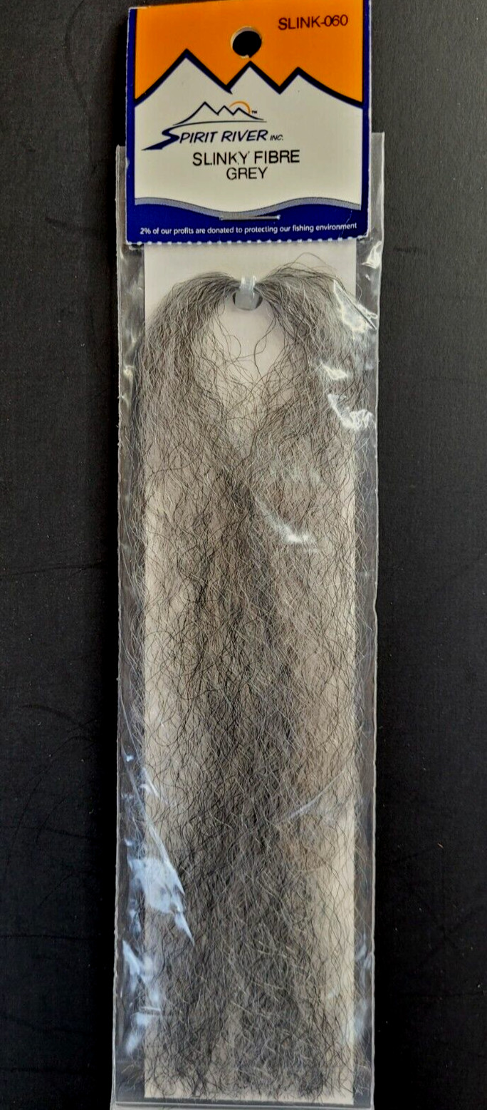 Slinky Fibre - GRAY - Spirit River - Fly Tying Materials - Bucktail Substitute