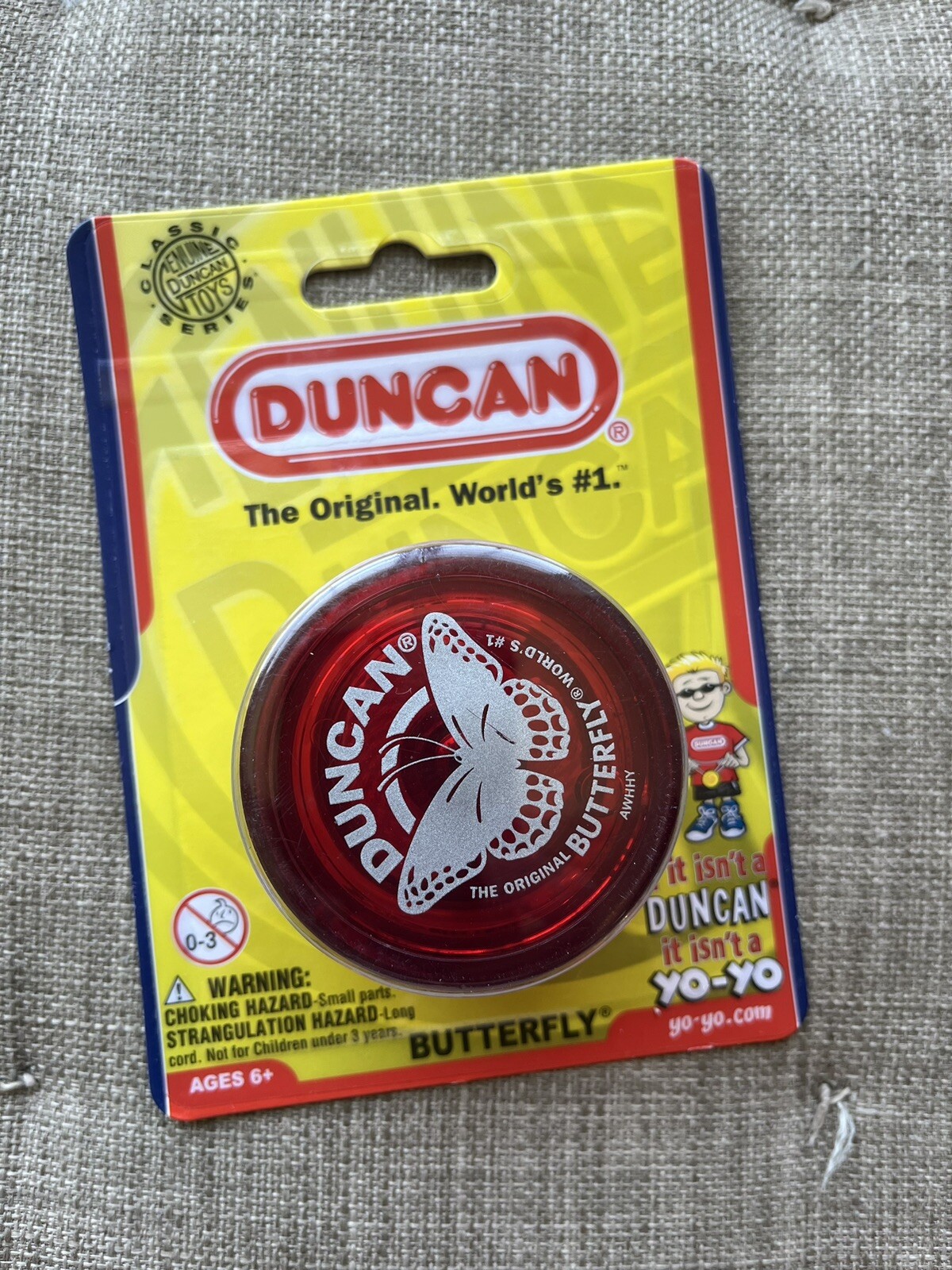 Duncan Butterfly Yo-Yo Red #3124BU-AB Sealed NOS Genuine Classic Toy NEW