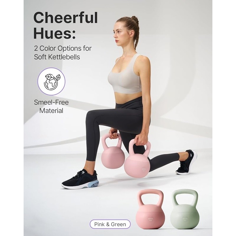 Soft Kettlebell Shock Absorbing Non-Slip Handle Versatile Training Tool Home Gym