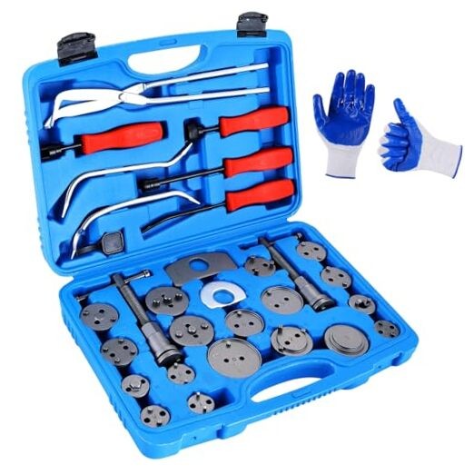 32PCS Dual Brake Tools | 24pcs Heavy-Duty Disc Brake Caliper Tool Kit & 8pcs