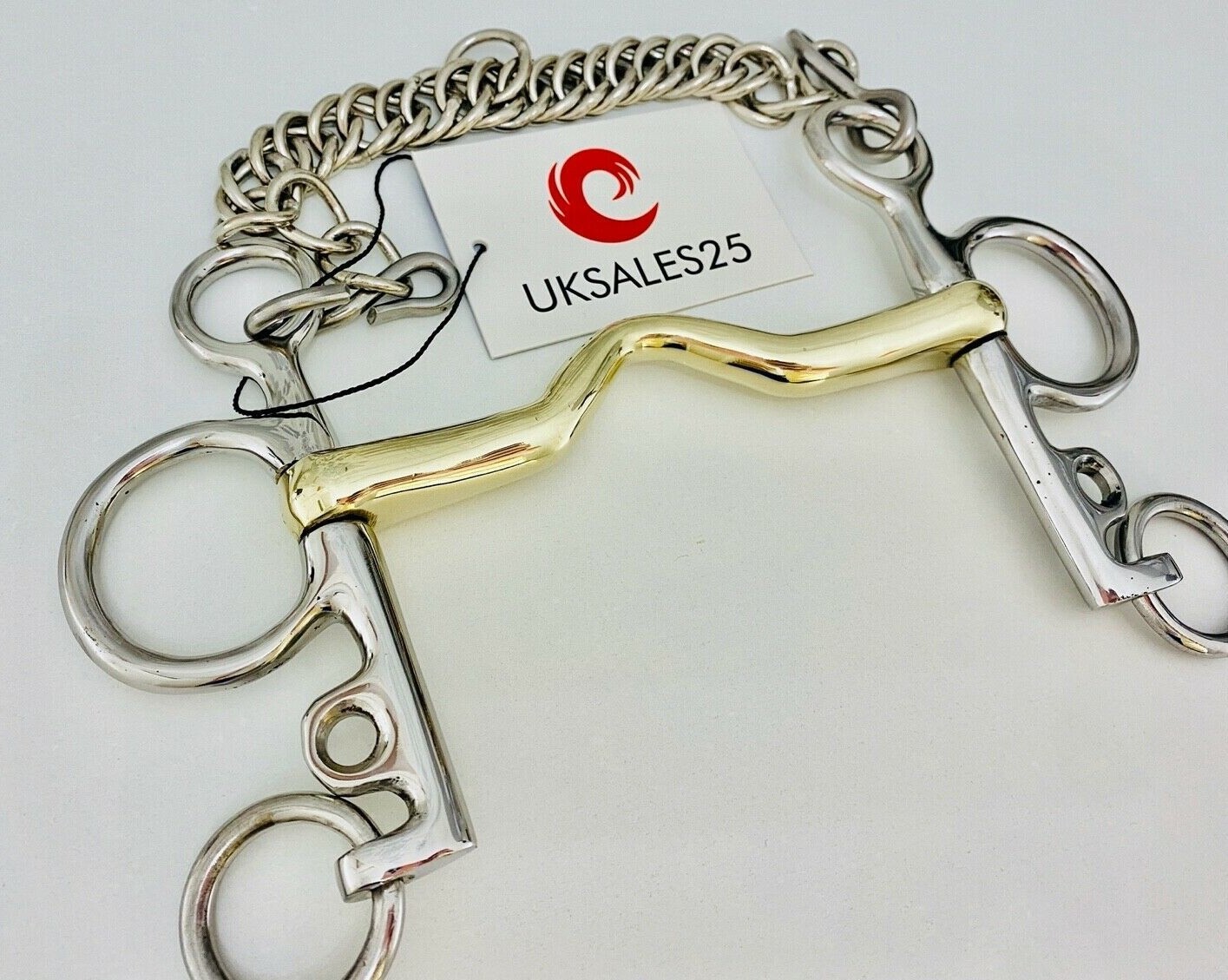 Port Mouth Pelham Bit GS & SS with Curb Chain (UKSALES25®) *SAME DAY DISPATCH*