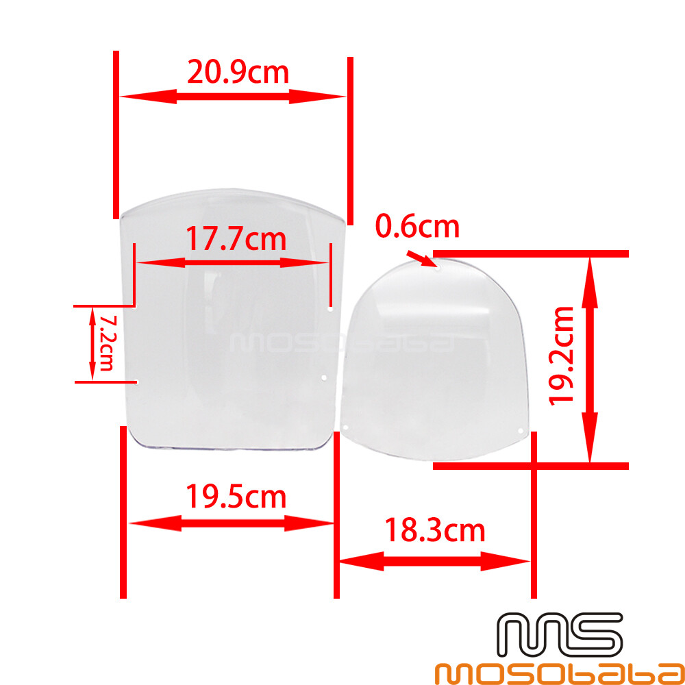 Headlight Quarter Fairing Replacement Windshield For Harley Dyna Super Glide FXD