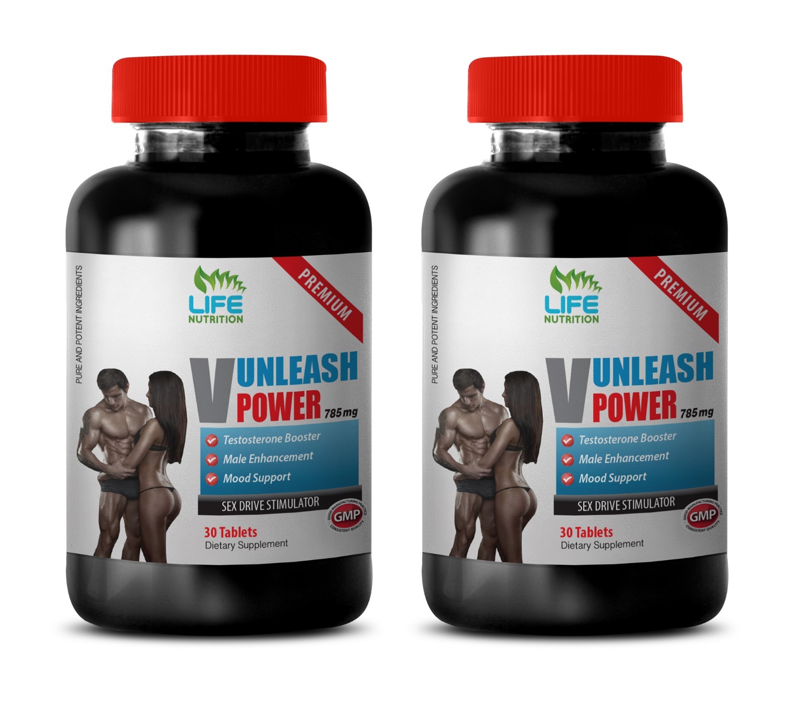 best male enhancement, Unleash V Power 785mg 2 Bottles, w/ Ginseng and Arginine