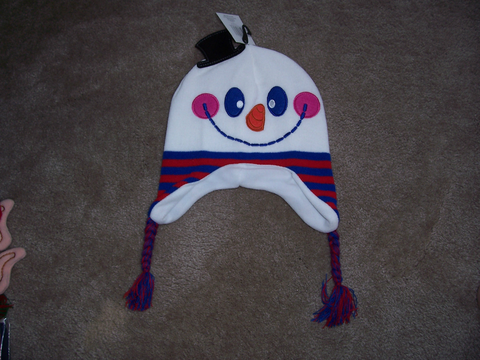 NWT Boys or Girls SNOWMAN STOCKING HAT One Size Adorable! #2
