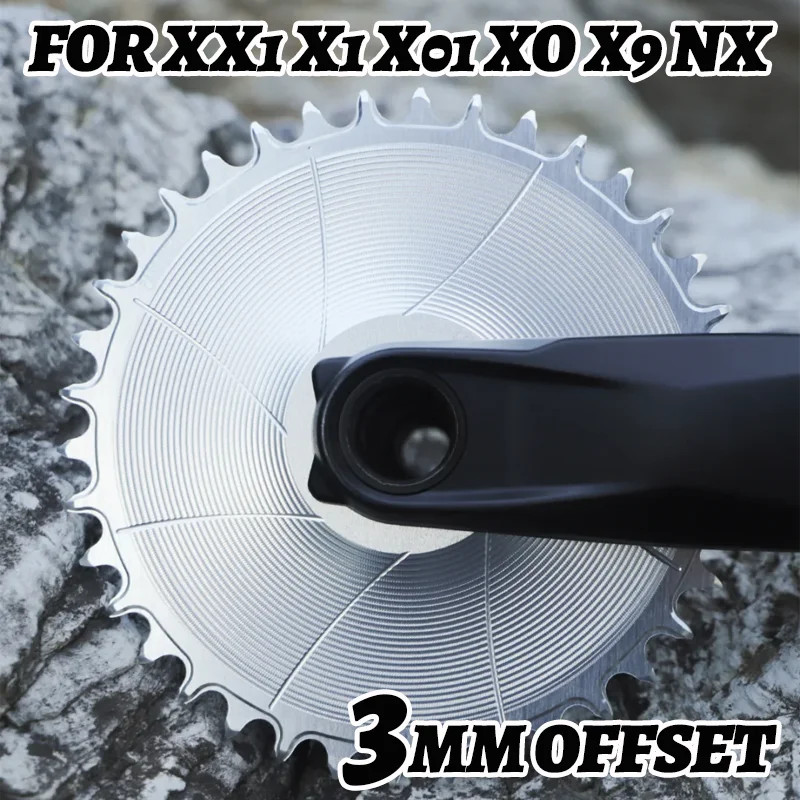 3-Bolts Chainring Direct Mount Chainring for Offset 3mm Chainring 28T-38T