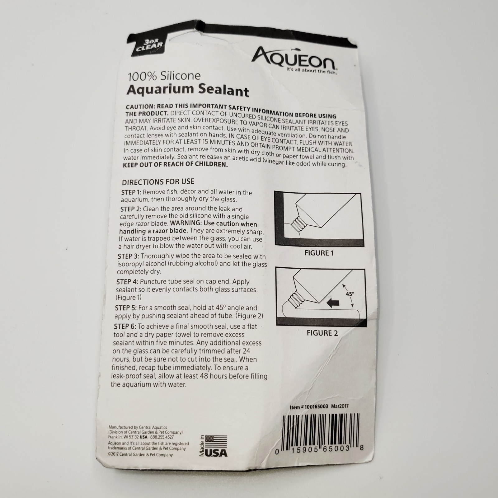 Aqueon Aquarium Silicone Sealant Black 3 Ounces