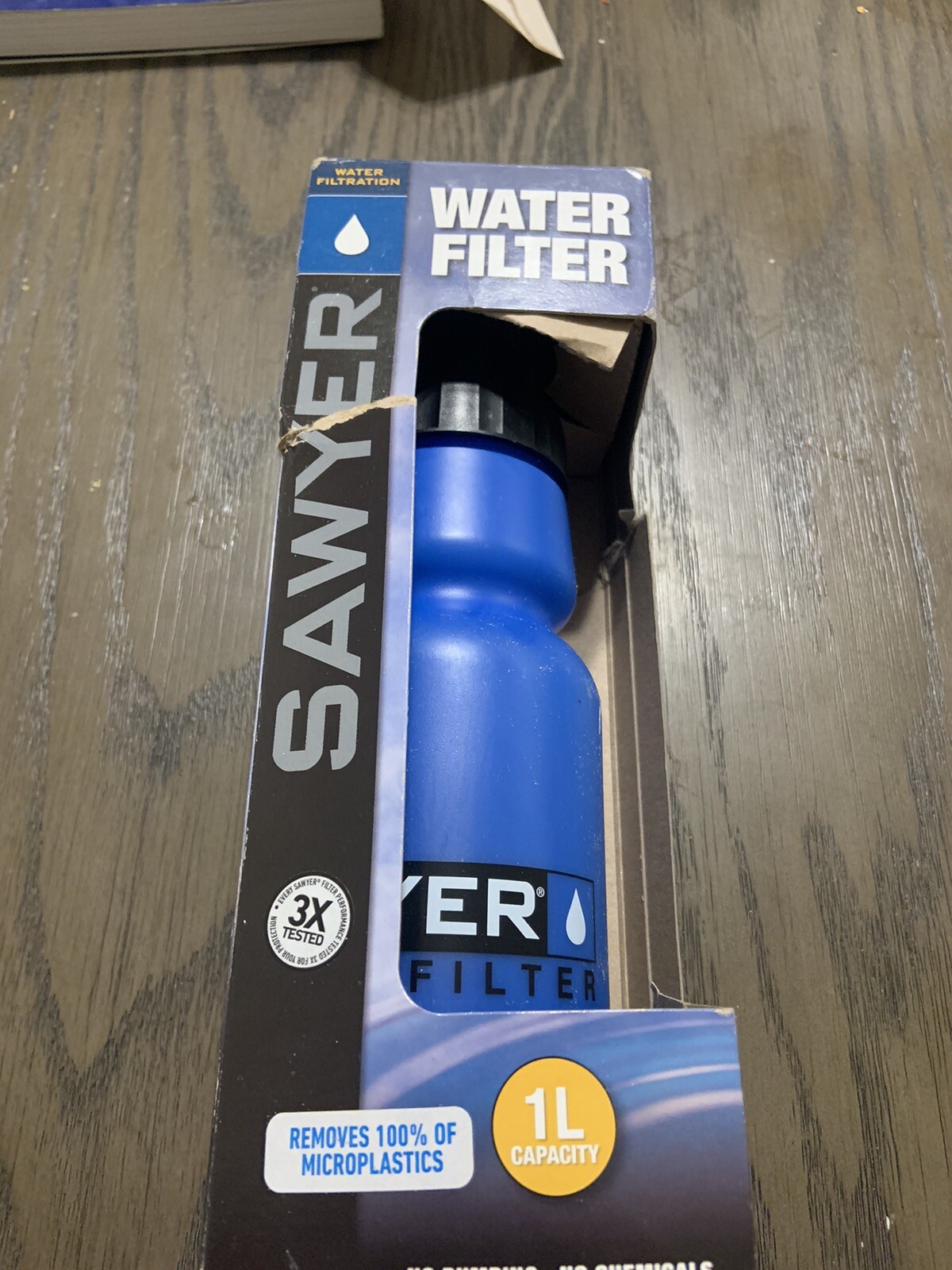 SAWYER SP140 1L (34 OZ.) Personal Water Bottle with Filter Outdoorsman/Traveler