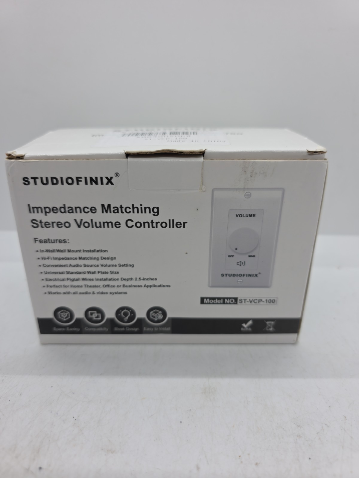 Home Audio Smart Stereo Controller Switch 100W in Wall Volume Control Speaker