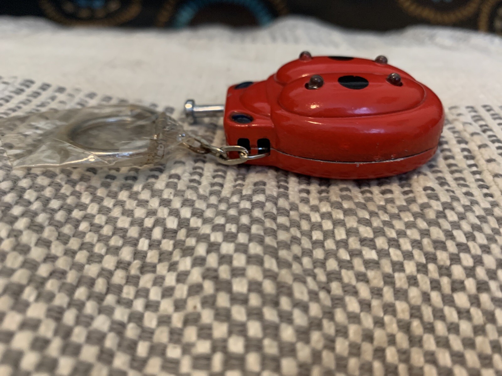 Red BEETLE CIGARETTE LIGHTER. Keychain Sealed