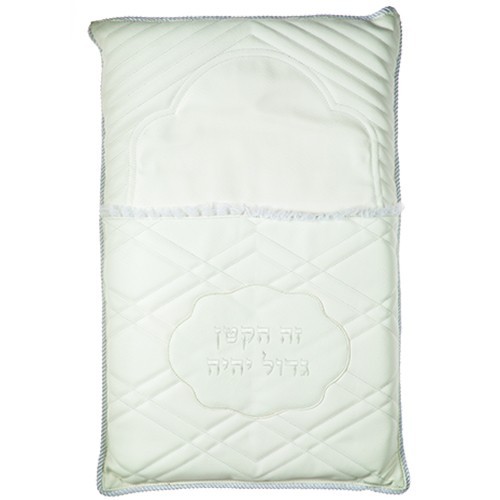 Leatherite all white Brit Pillow
