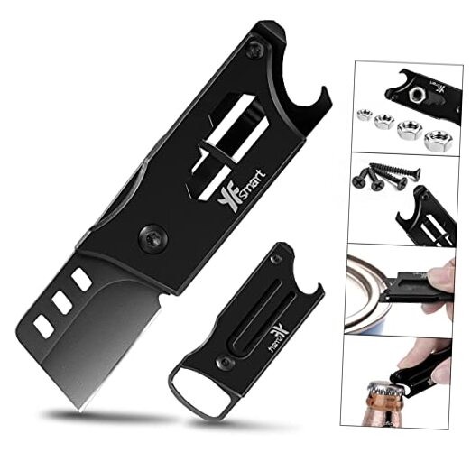 Box Cutter, Folding Pocket Utility knife Multitool Carbon Steel With Bottle