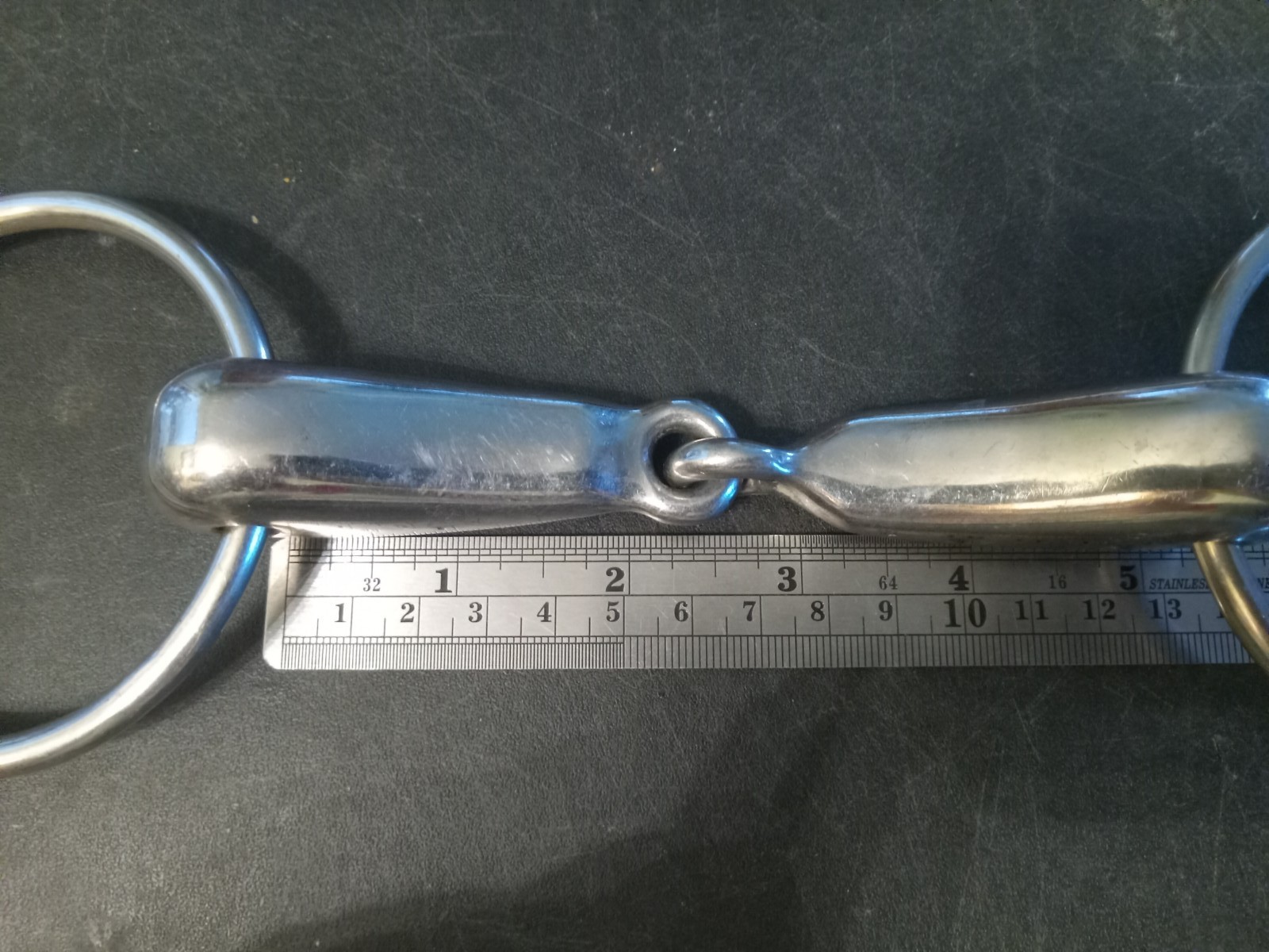 Used Hollow mouth snaffle bit 5 in