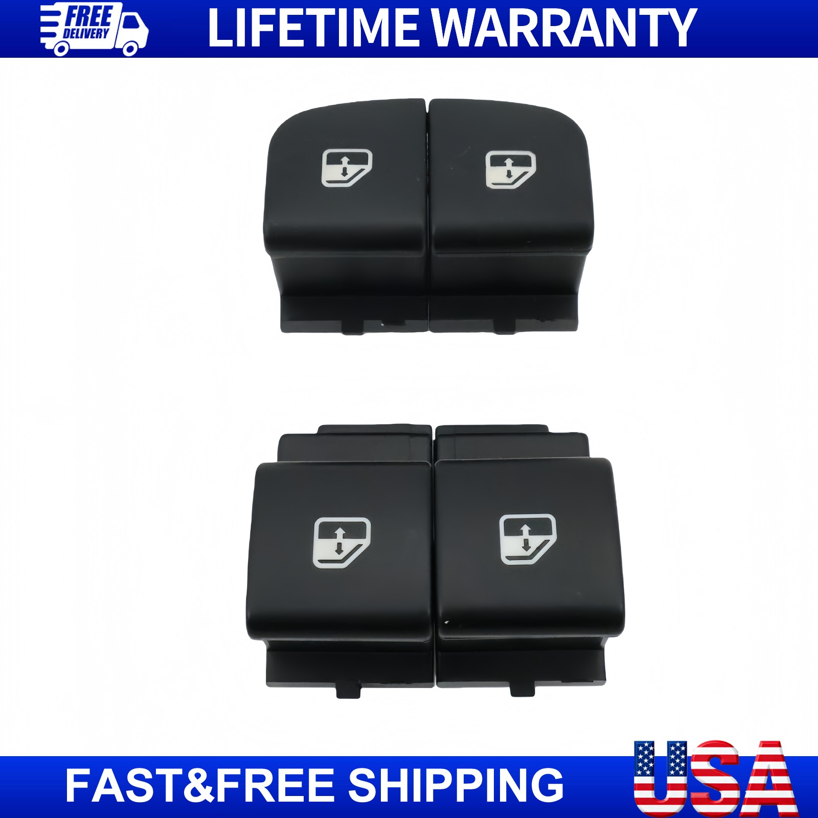 4x Front Left Window Switch Button Replacement Fits for Maserati GranTurismo