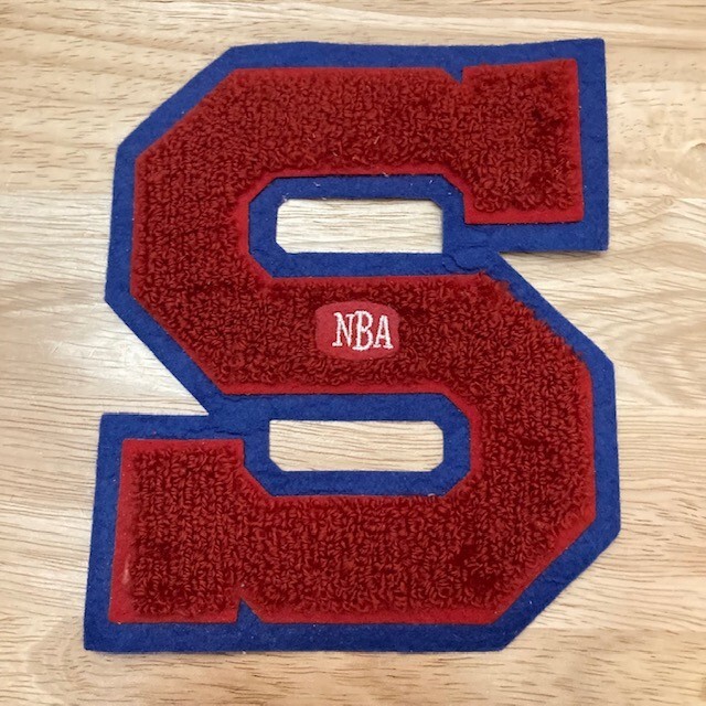 PHILADELPHIA 76ERS Vintage 5.5" x 6.5" NBA Varsity Jacket Letter Chenille Patch
