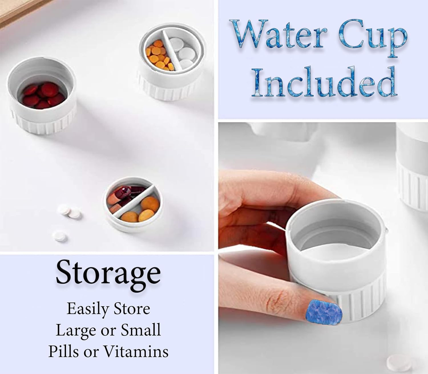 Rehabilitation Advantage 4-In-1 Pill Cutter, Crusher, Storage Container