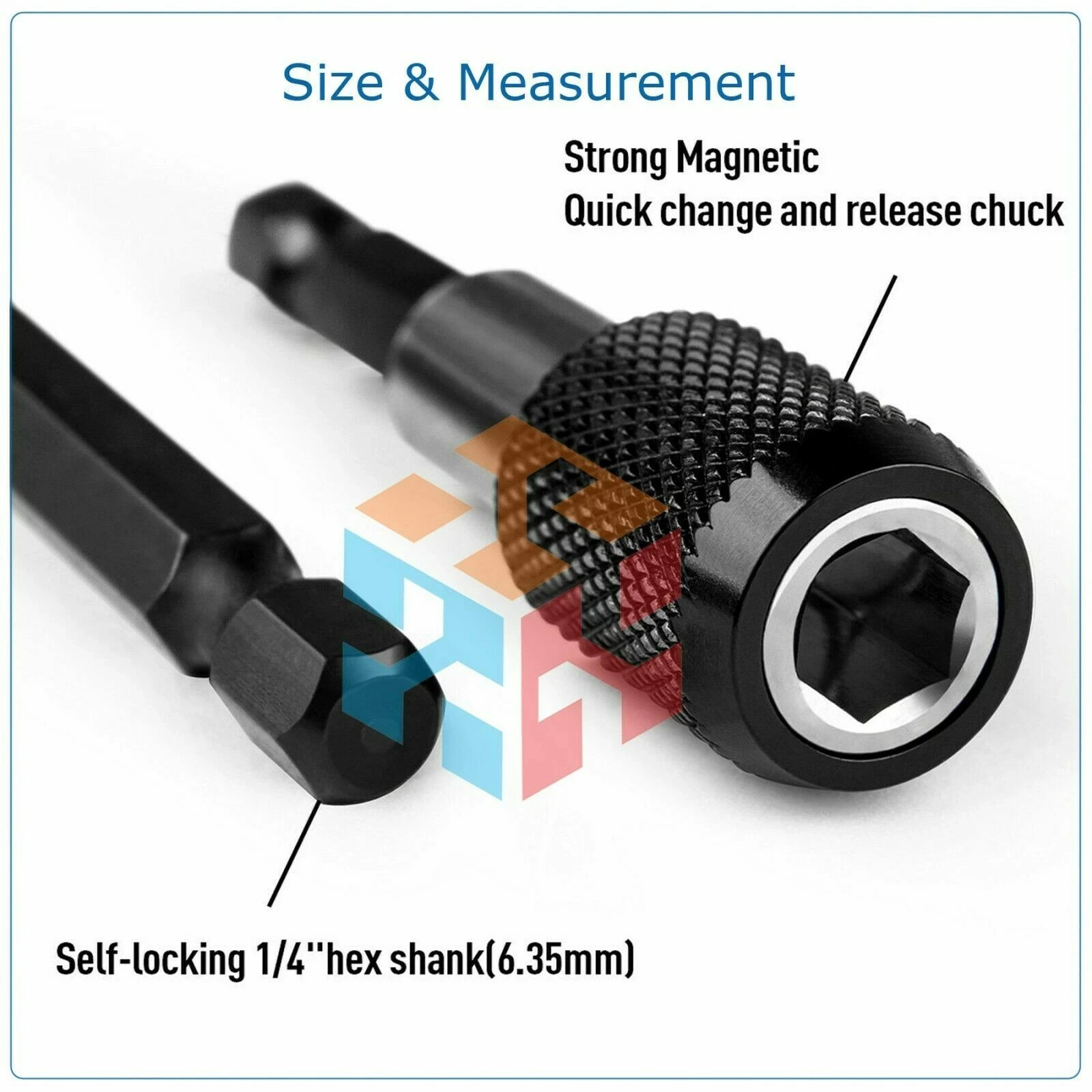 9Pcs Socket Adapter Drill Bits Set Hex Impact Driver Tools 1/4" 3/8" 1/2" Shank