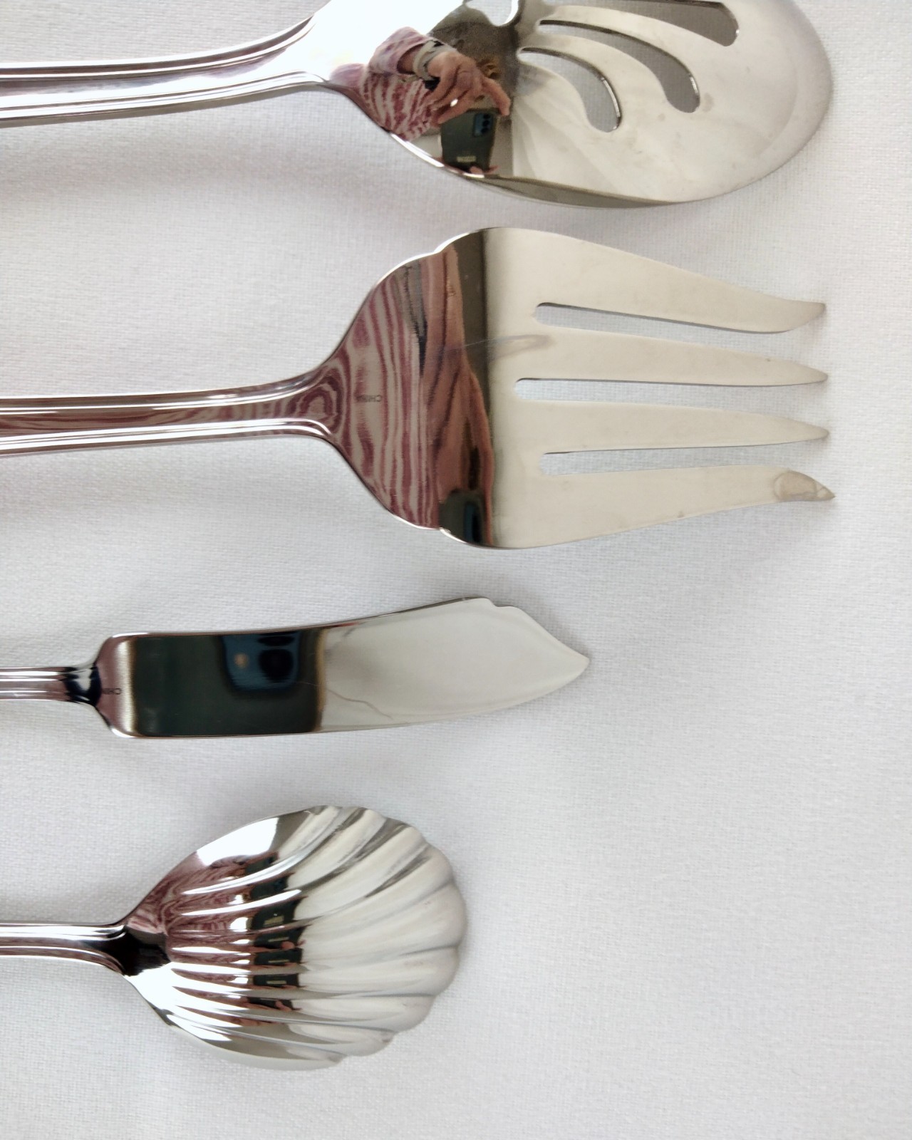 Gorham Monet Stainless 18/8 5 Piece Hostess Set & Pie Server Silver Color