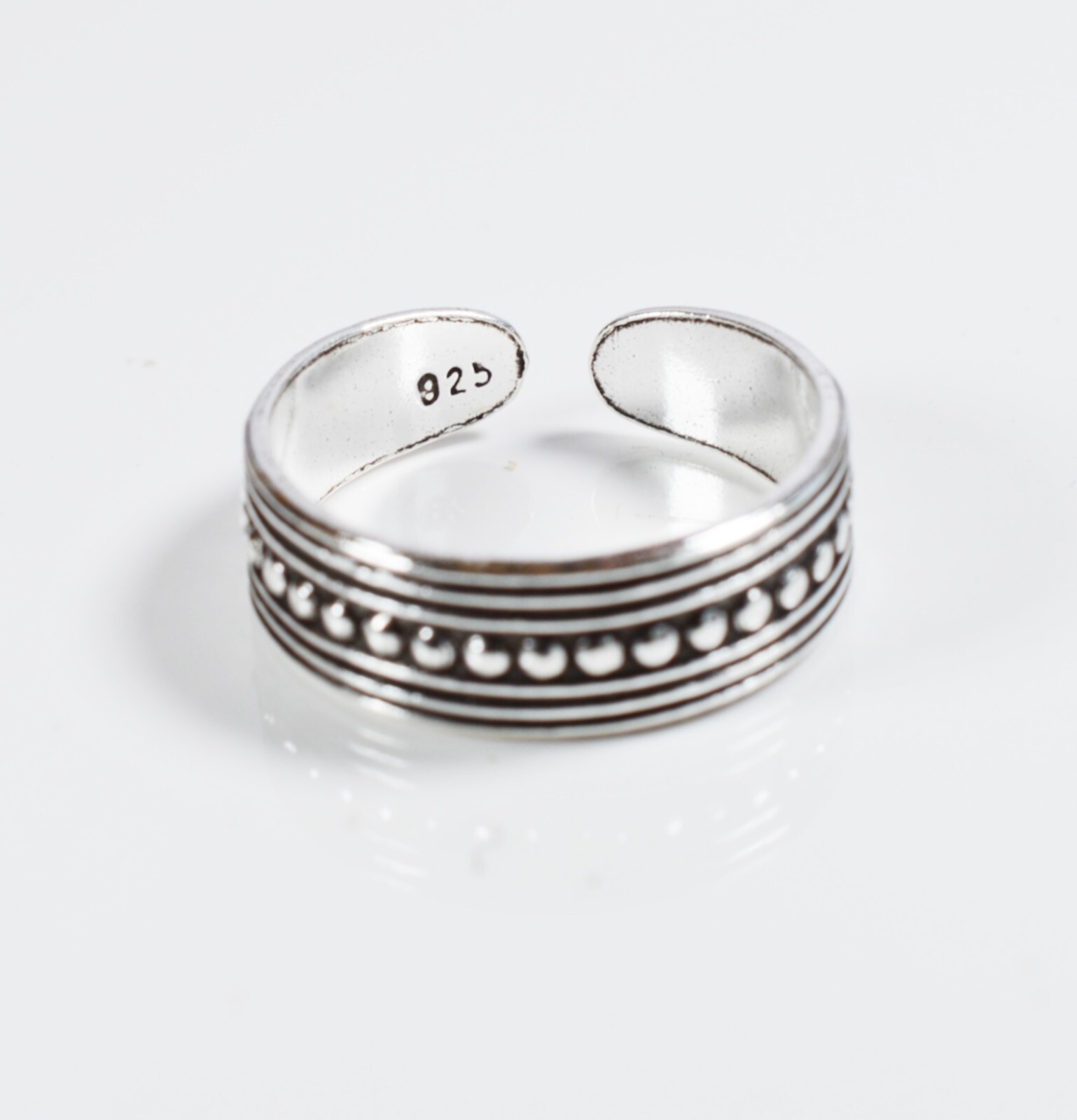 Sterling  Silver  925  Adjustable  Bali  Balls  Toe  Ring  !!         New !!
