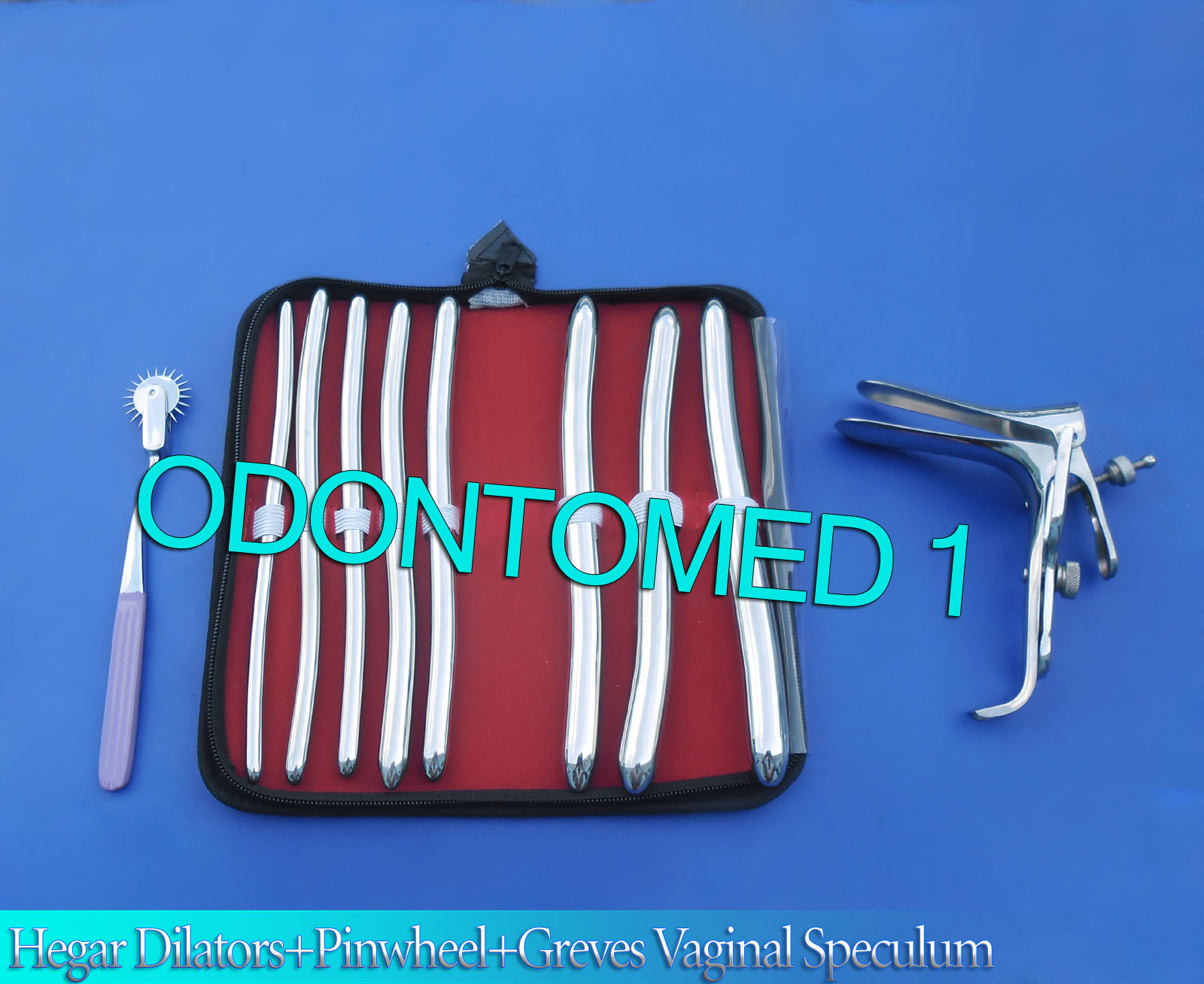 HEGAR DILATOR SOUNDS 8 PCS+ PURPLE PINWHEEL & GRAVES SPECULUM SMALL