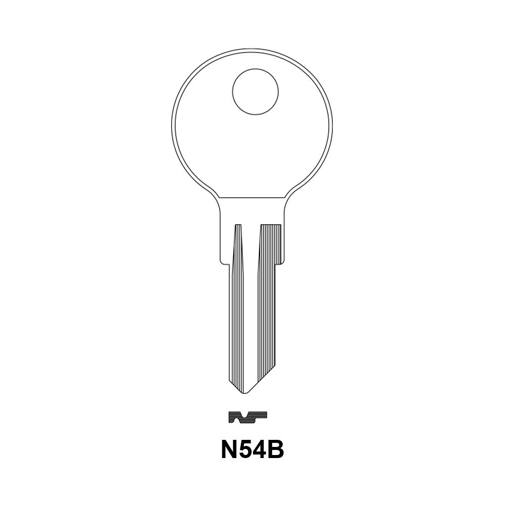 N54B Key Blank Nickel