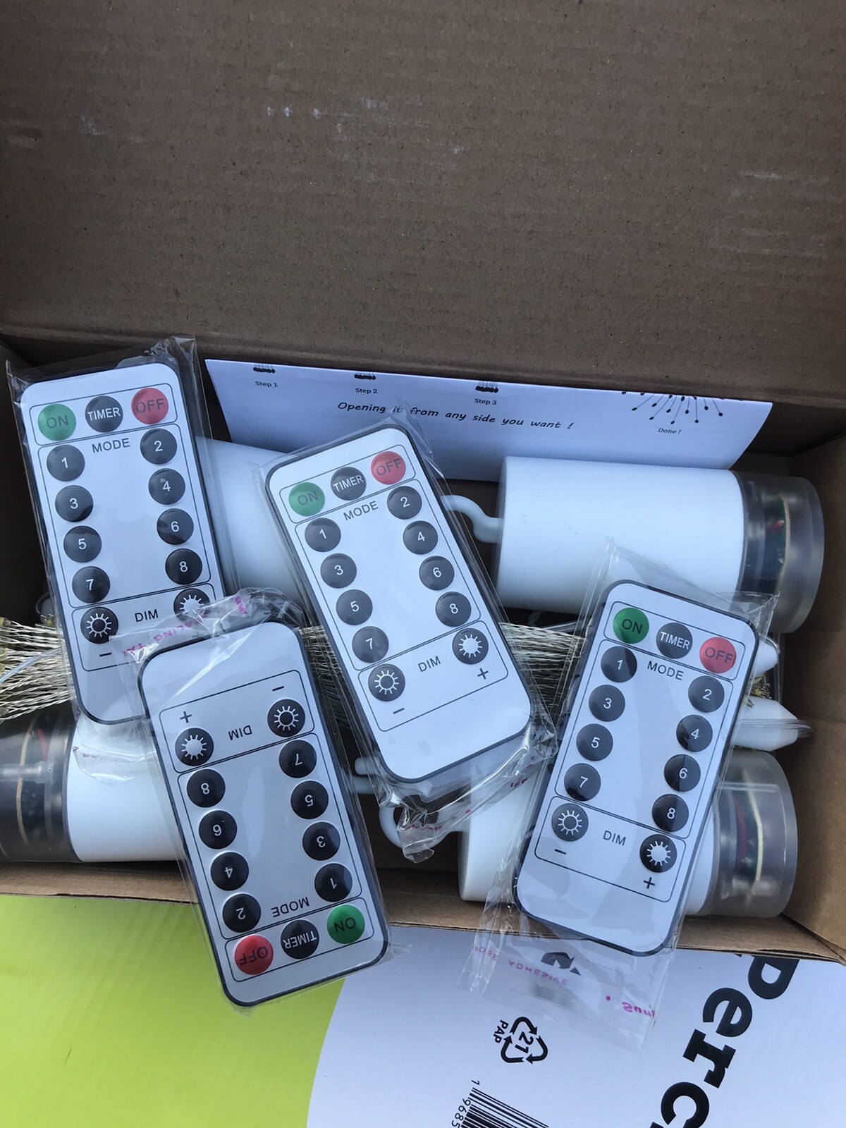 4 Packs Led Lights String Lights 8 Modes Battery Operated with 4 Remotes