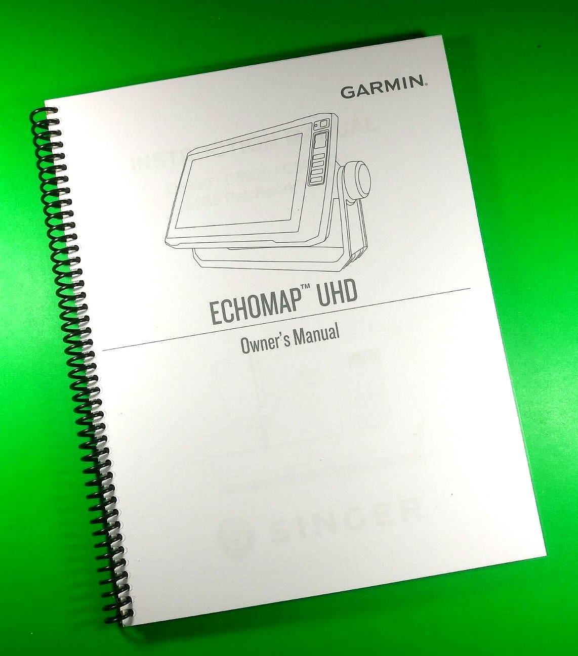 Owner's Manual for Garmin ECHOMAP UHD 93SV, 132 Pages, With Clear Covers!