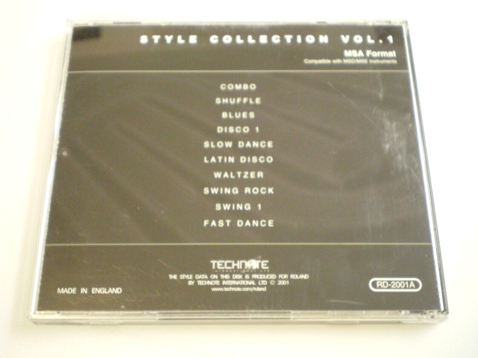 ROLAND Style Data MSA Format Floppy Disk "COLLECTION VOL. 1"- Also For MSD & MSE