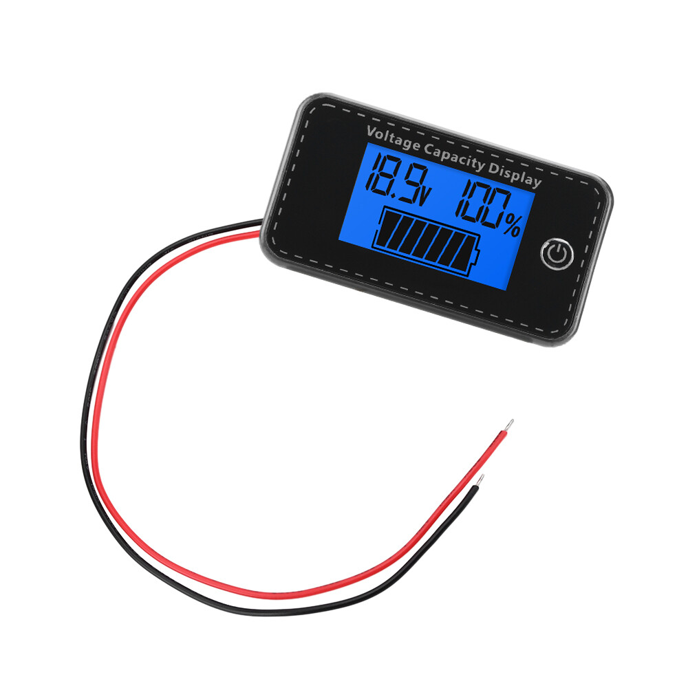 LCD Digital Battery Capacity Indicator DC 5-100V Voltmeter Voltage Meter Gauge